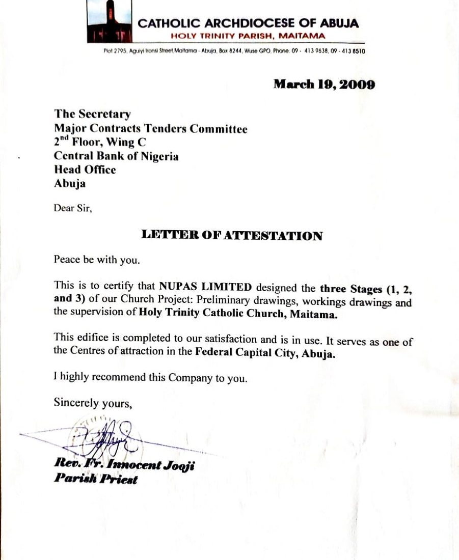 Letter of Attestation10